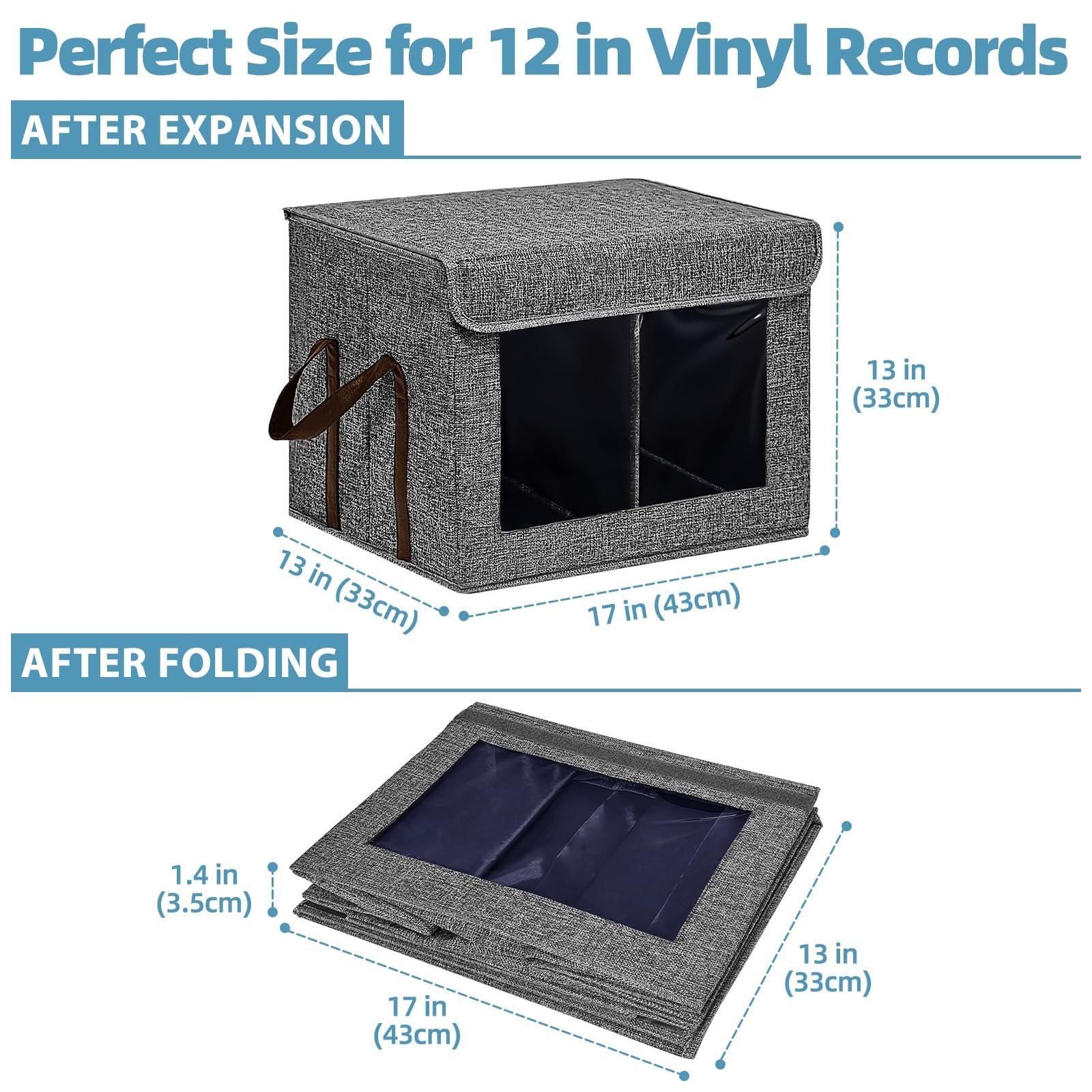 12 inch Vinyl Record Large Storage Box Organizer - Hoyula