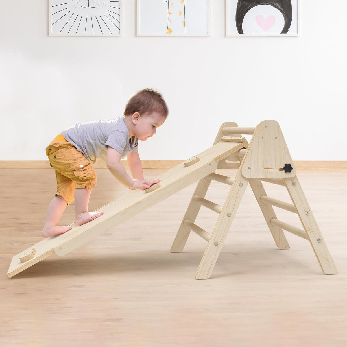 Wooden Kid Play Toy Structure Climber - Hoyula